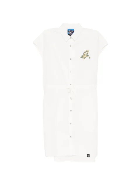 SPORT b. by agnès b. embroidered-logo shirt dress White R499QU9U