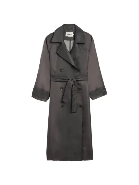 Apparis Lana belted trench coat Grey LANAORGANZATRENCHCOAT