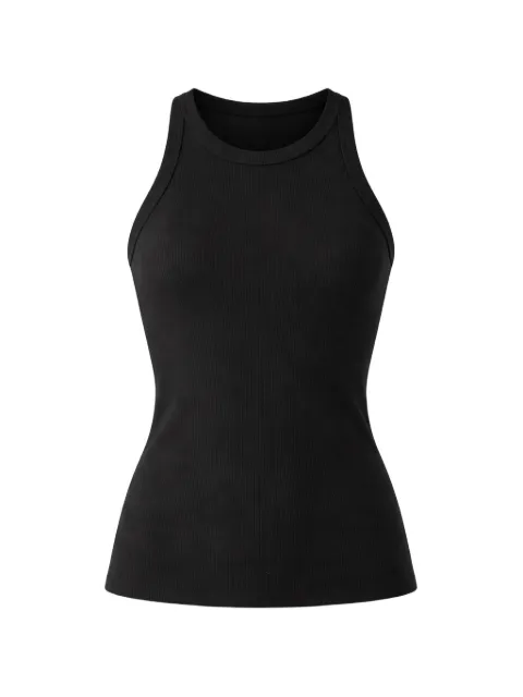 PATRICK ASSARAF ribbed tank top Black W954C12