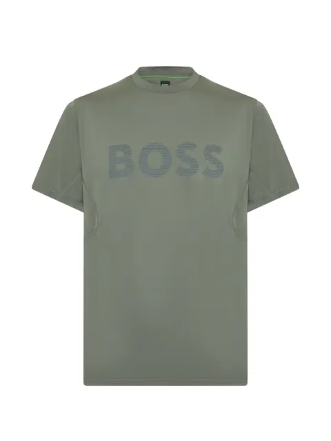 BOSS logo T-shirt Green 50531244