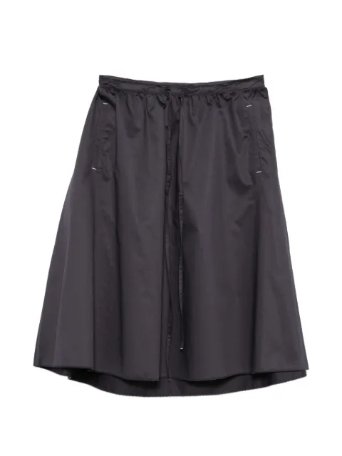 Low Classic drawstring cotton midi skirt Blue LW265K04NV