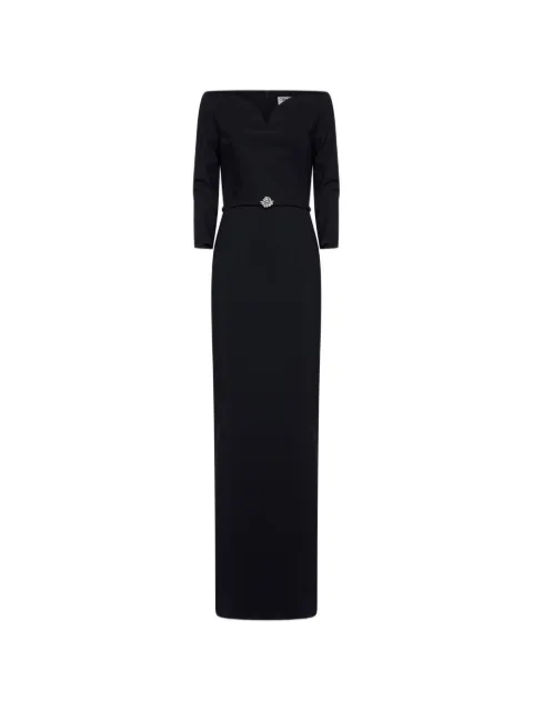 CHIARA BONI La Petite Robe off-shoulder maxi dress Black ABLAGABRLONGZPBS37