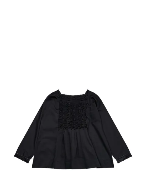 Renli Su smocked long-sleeve blouse Black RJ1603E11SS26905