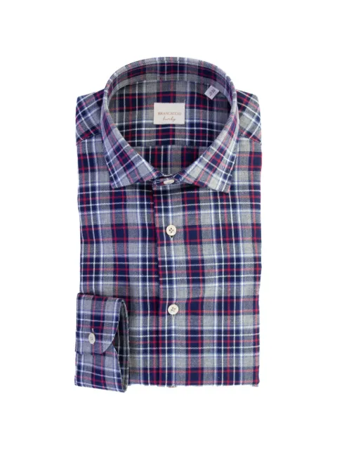 Brancaccio check-pattern button-down shirt Blue GIOPTODC0912