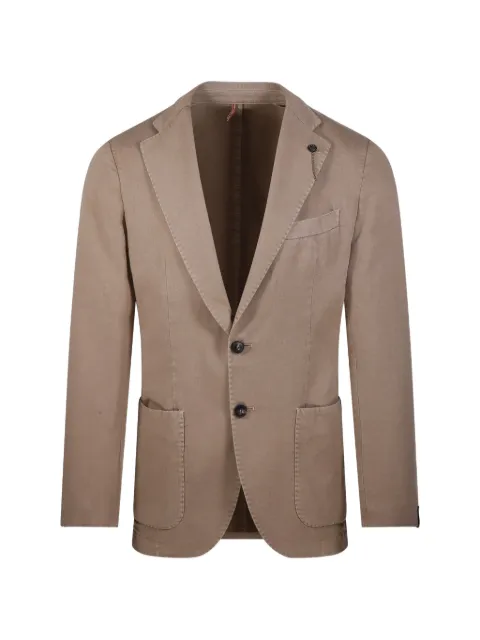 Santaniello notched-lapel blazer Brown DSE1025GL797MFITBT29