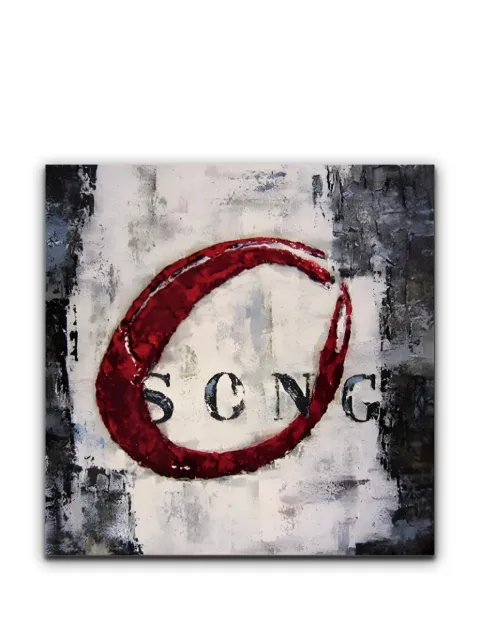 AGAVE QUADRI Song painting in wooden frame White 318AG020030