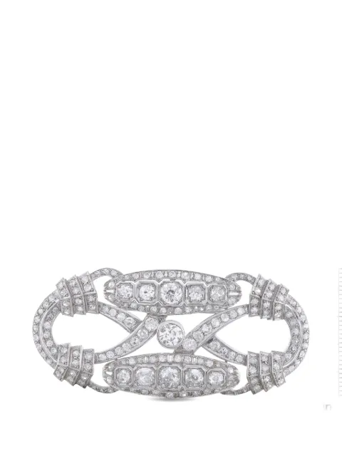 LB Exclusive diamond art-deco brooch Silver MF25020326