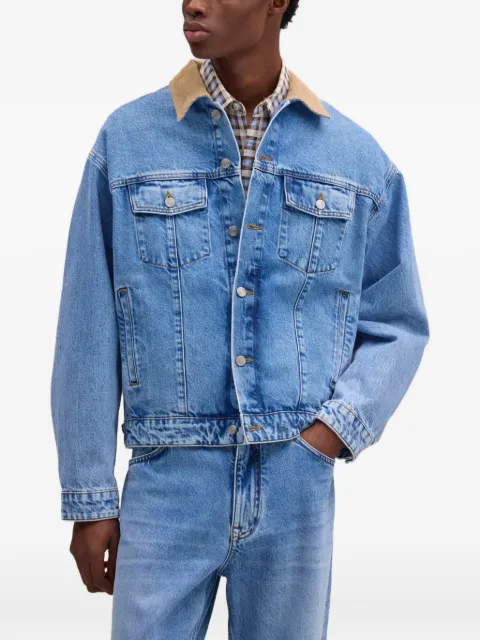 NN07 Roy corduroy-collar denim jacket Blue 2610000022