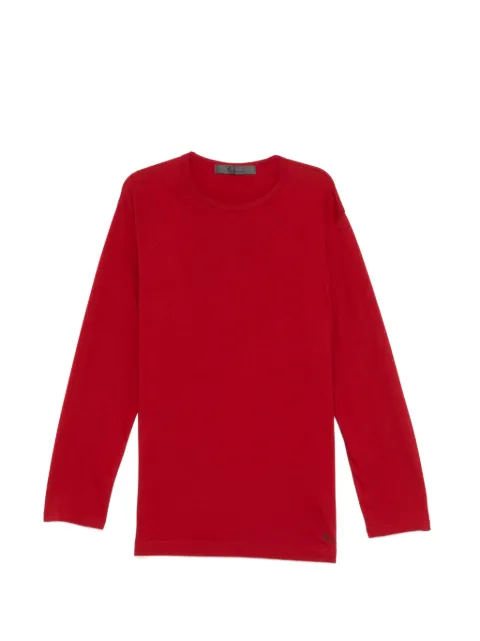 Y's LOGO PRINT LONG SLEEVE T-SHIRT Red MKT42076