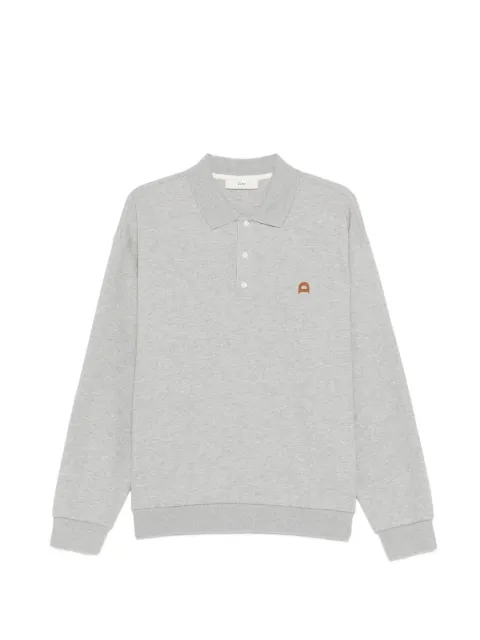 DUNST embroidered-logo polo shirt Grey UDTS6A110G2