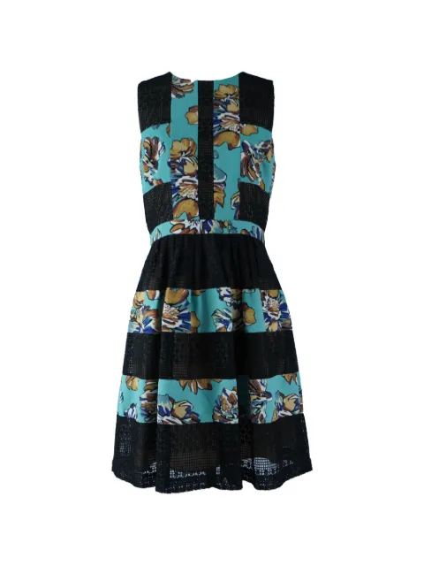 BCBG Max Azria laced floral-print dress Black 2053721