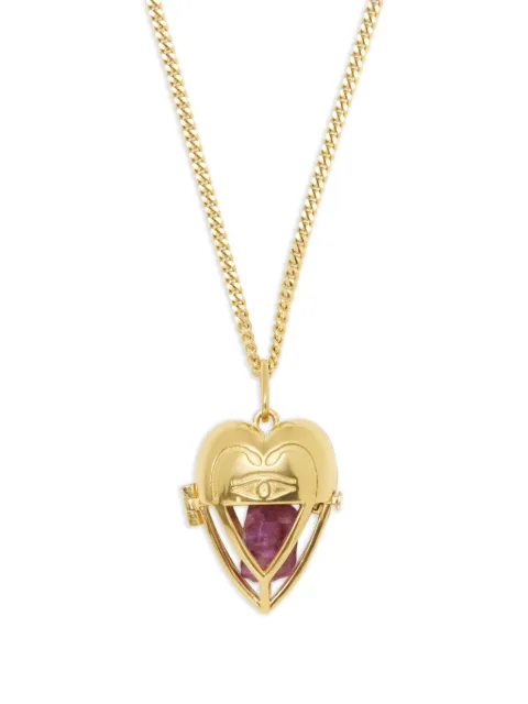 Capsule Eleven heart-pendant ruby necklace Gold THELOVERSHEARTNECKLACEGOLDRAWRUBY