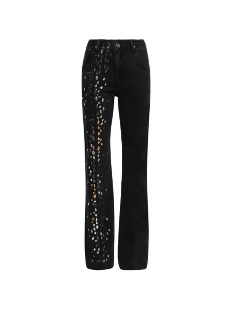 David Koma speckled foil jeans Black RE25DK14DTR