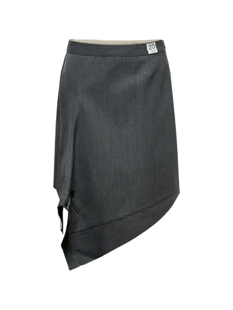 RE CODE asymmetrical draped mini skirt Grey RQKAX26936