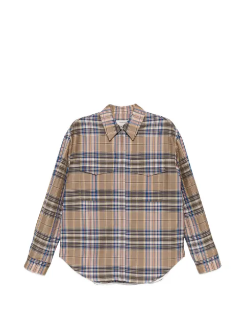 System checked pocket shirt Neutrals SY2G1WSHT02W