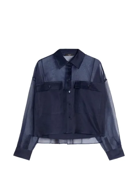 Weekend Max Mara Colomba pocket blouse Blue 2615261012600
