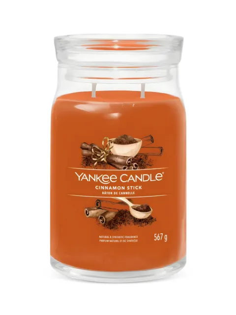 yankee candle large Cinnamon Stick candle Orange 1701372E