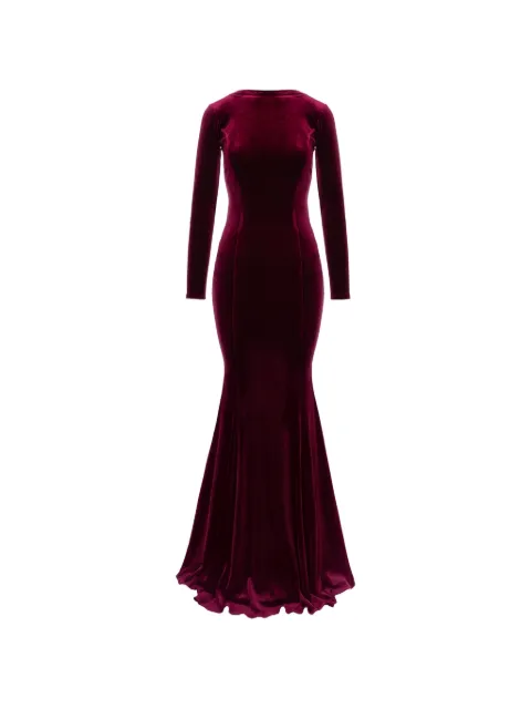 ROSERRY Melbourne long-sleeve dress Red MELBOURNEVELVET