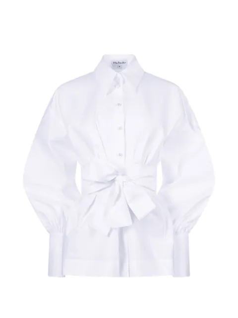 Mia Peculiar balloon sleeve shirt White 04MPCS01WHITE