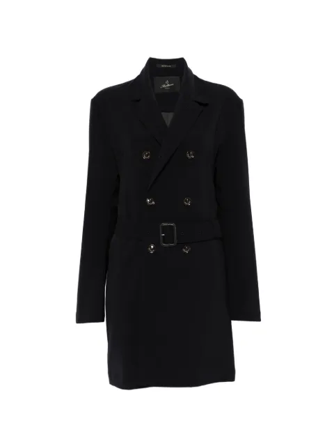 Montecore double-breasted belted coat Black S10MUC971185