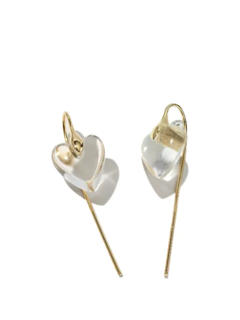 Otiumberg Heart quartz earrings Gold OEV26A