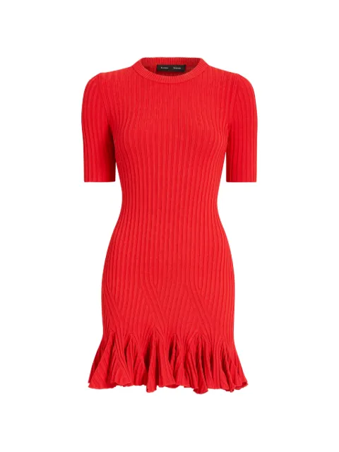 Proenza Schouler Leandra ribbed mini dress Red R2627342KY418