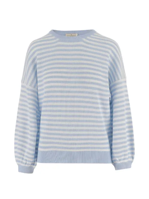 Bruno Manetti striped crew-neck top Blue R2N121123