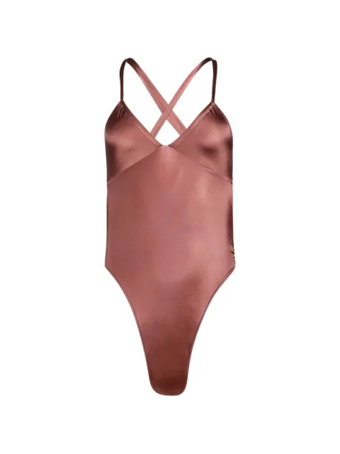TROPIC OF C Solana cross-strap swimsuit Brown CS772