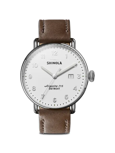 Shinola Canfield 43mm watch White S0120121829