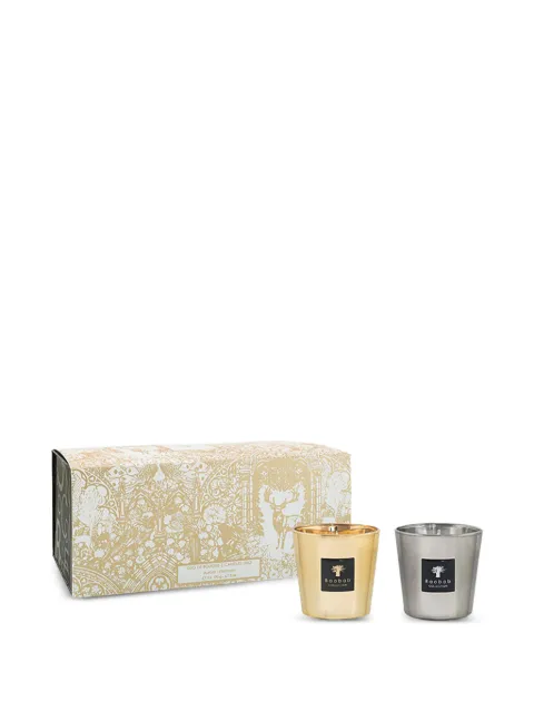 Baobab Collection Aurum and Platinum candles set Gold MAX08BOXDUOAUPLA