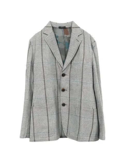 Hermès Pre-Owned 2010s check-pattern blazer Grey 1033202