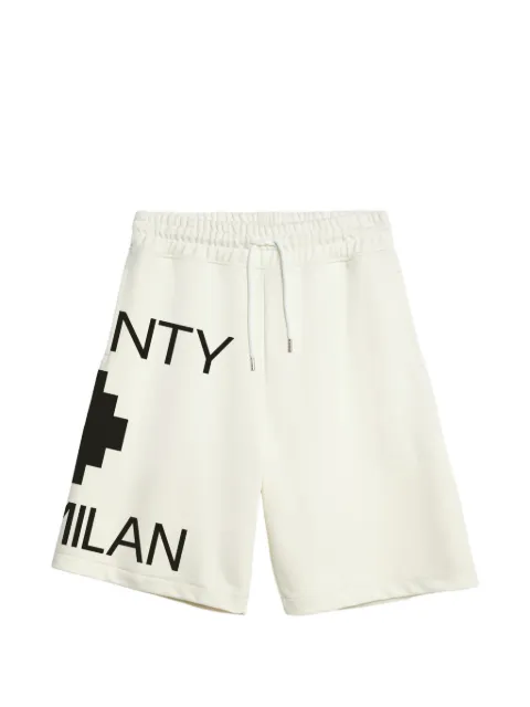 COUNTY OF MILAN drawstring graphic track shorts Neutrals S6CMMABE097