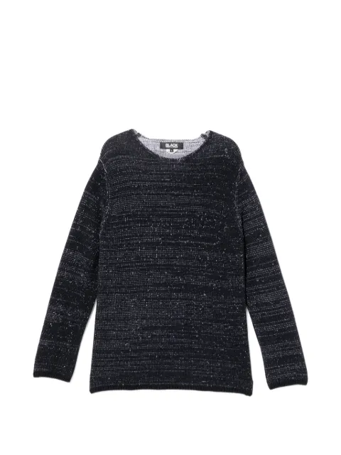 Black Comme Des Garçons speckled long-sleeve jumper Blue CBKKN1QN002XQBLX00L