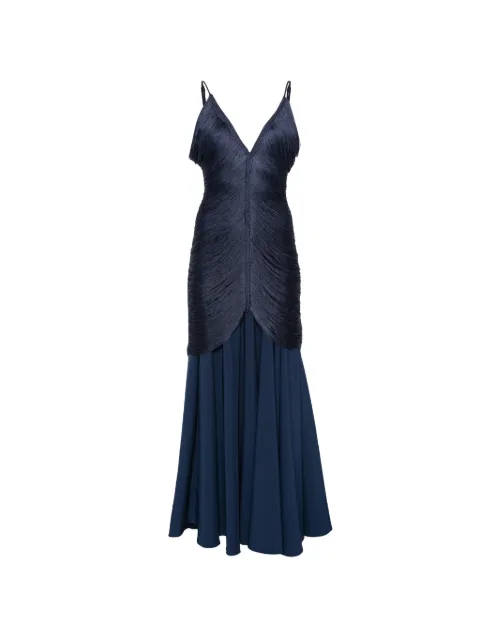 Bless Nostalgia V-neck maxi dress Blue NOSTALGIA809