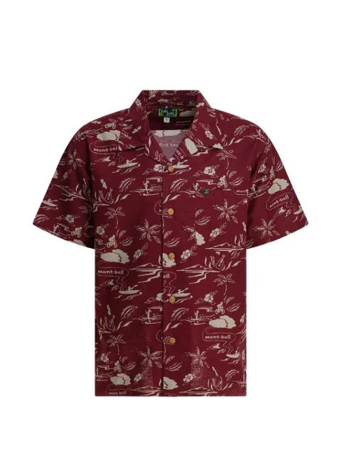 Montbell printed short-sleeve shirt Red 2104584TAKELOHAMSISLAND3