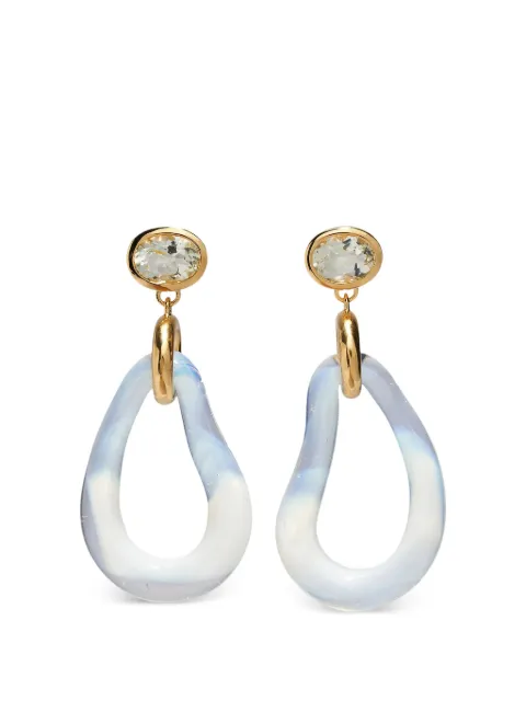 Lizzie Fortunato opalescent drop earrings Gold R26E006