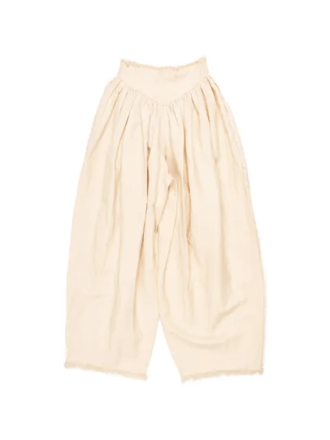 YANGKEHAN frayed trousers Neutrals YKH25APNT416W