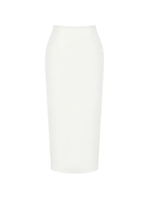 POST MERIDIEM slit midi skirt Neutrals SATINMAXISKIRTMILK