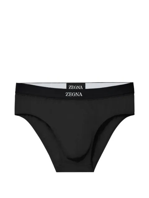 Zegna logo-waistband briefs Black N2L61009