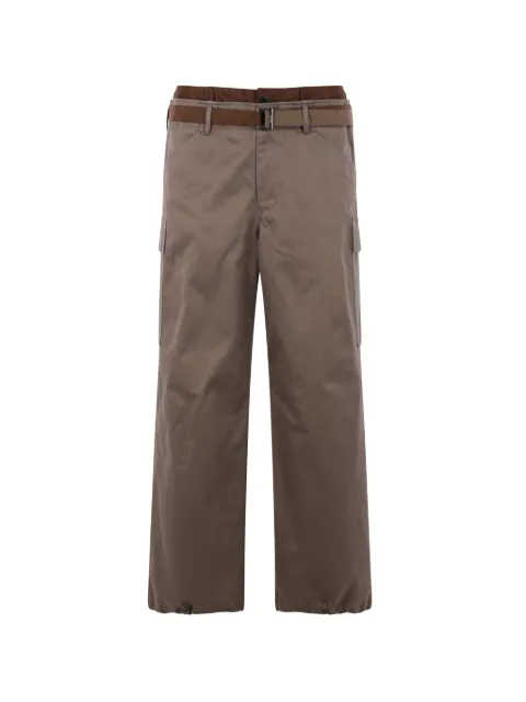 sacai gabardine cargo trousers Brown 2603910M