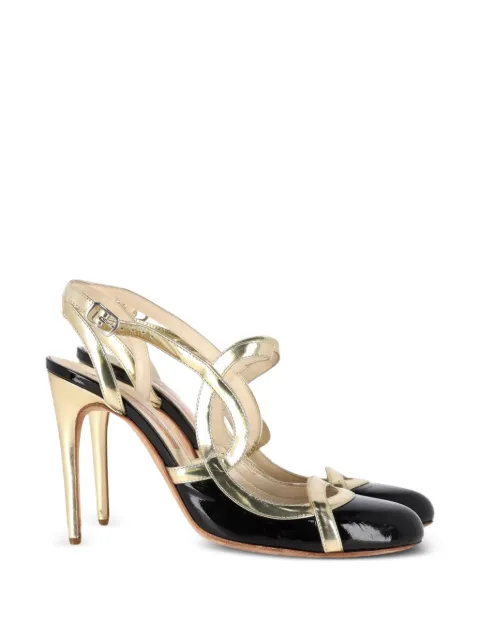 Rupert Sanderson round-toe leather slingback pumps Black NAPPUGBSH462716W