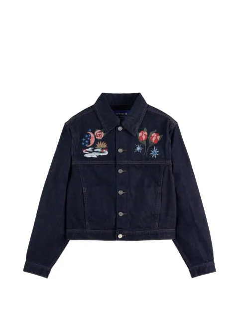 Scotch & Soda embroidered denim jacket Blue U9G01142T