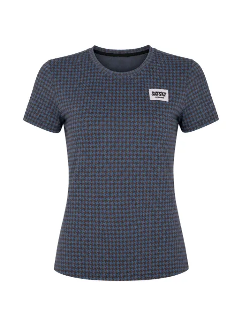 SAYSKY Combat houndstooth T-shirt Blue OWRSS31C1047