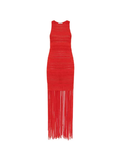Laneus knitted maxi dress Red S6LAWOKD178