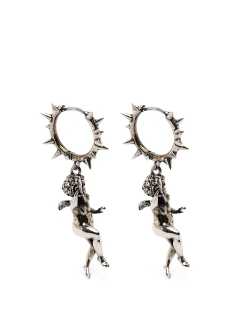 LEONARDO VALENTINI spiked angel earrings Silver BRTBJX05SILVER