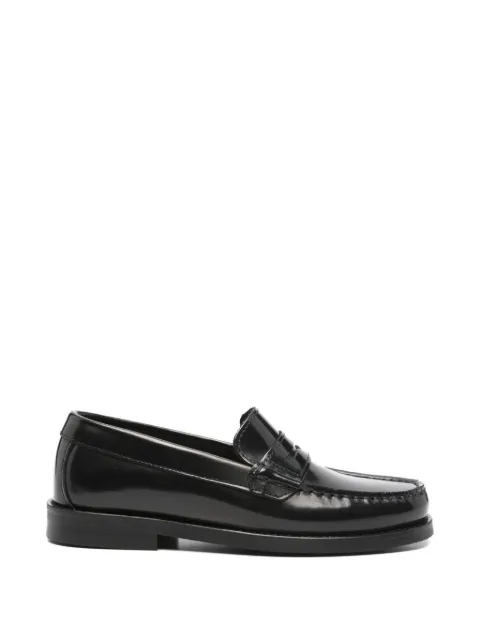 VINNY'S Frankie leather penny loafers Black 20101