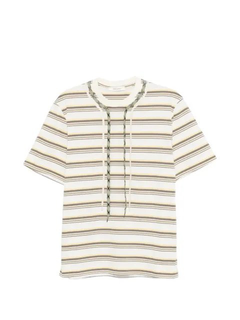 Craig Green striped trek-lace T-shirt Neutrals CGSS26CJETSS27