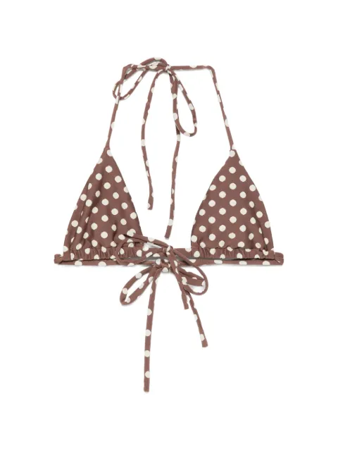 MONTCE Vivian Emma polka dot bikini top Brown BT1051