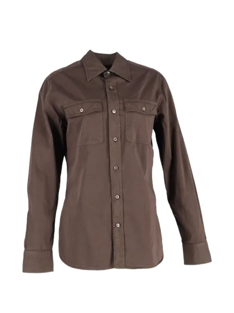 Tom Ford Vintage twill buttoned shirt Brown NAPPUGBCL526915W