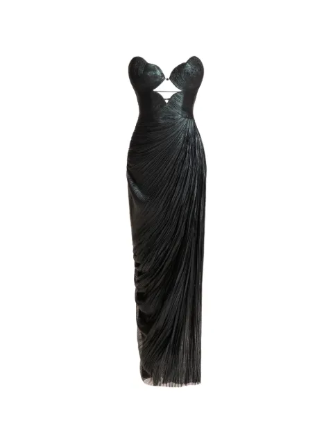 Maria Lucia Hohan Amisha cut-out strapless dress Green PF006389